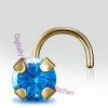 Blue Sapphire Nose Stud Small